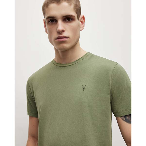 Allsaints Australia Mens Ossage Crew T-Shirt Green AU74-231